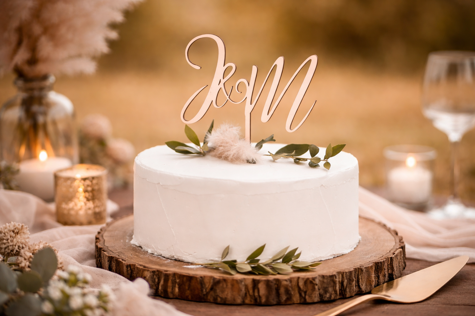 Cake Topper Anfangsbuchstaben