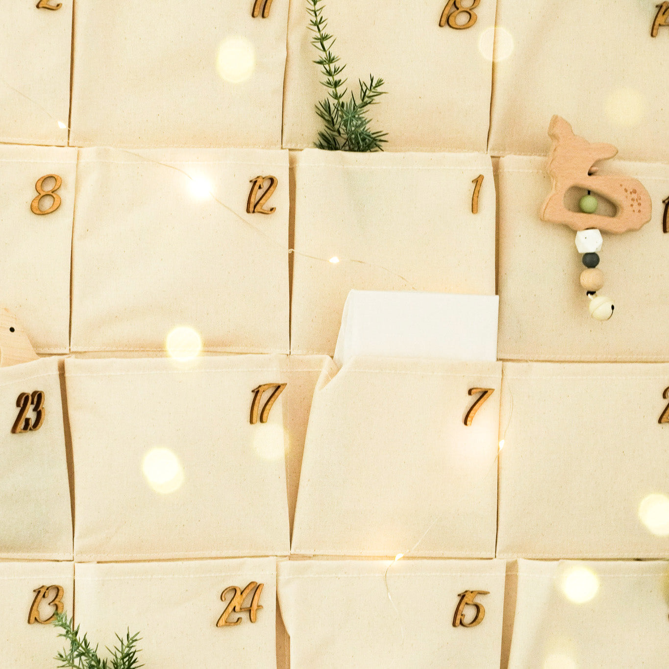 Stoffadventskalender mit Name