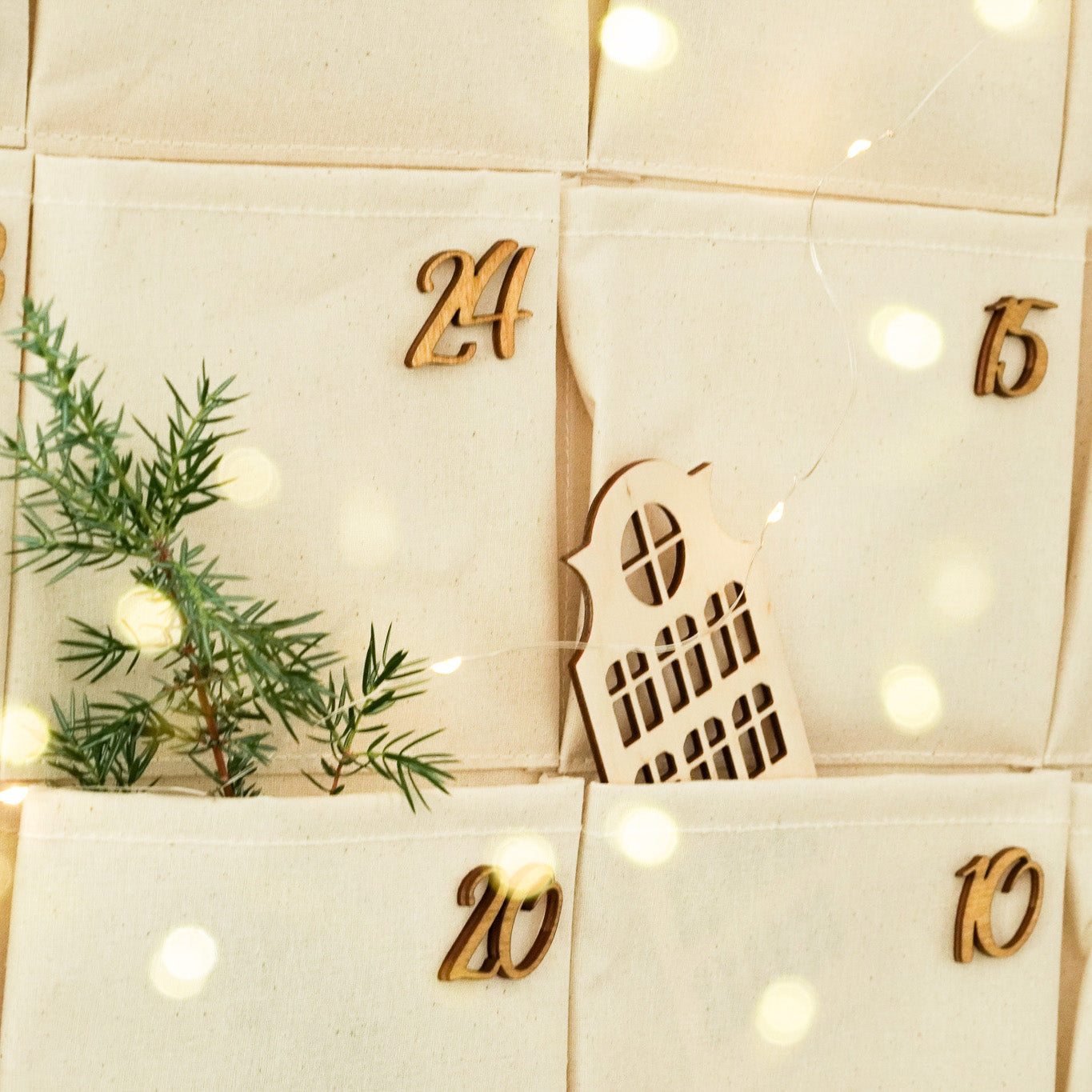 Stoffadventskalender mit Name