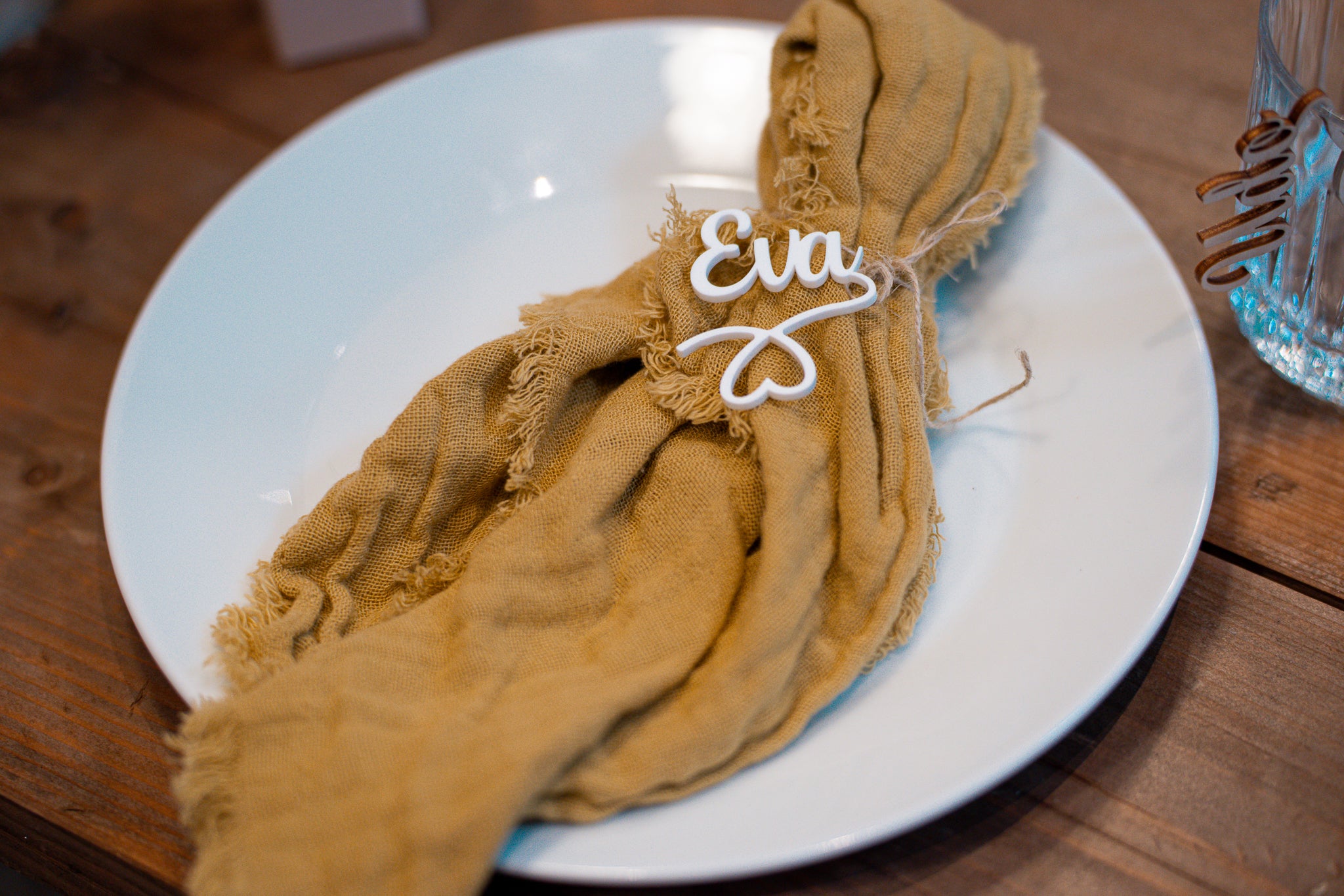 Schriftzug als Glaseinhänger Herz