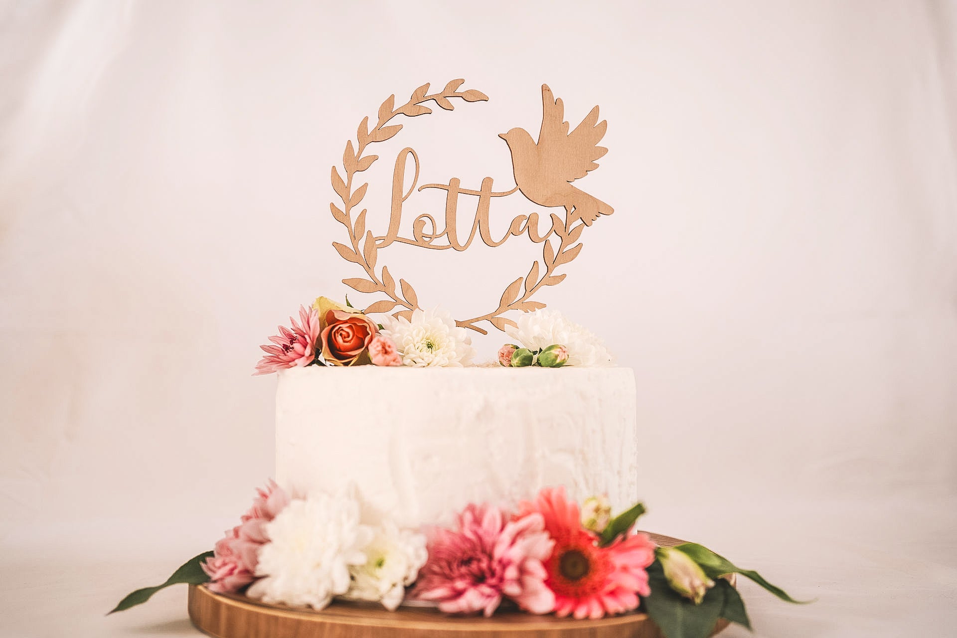 Cake Topper Taube 3/4 Olivenzweig