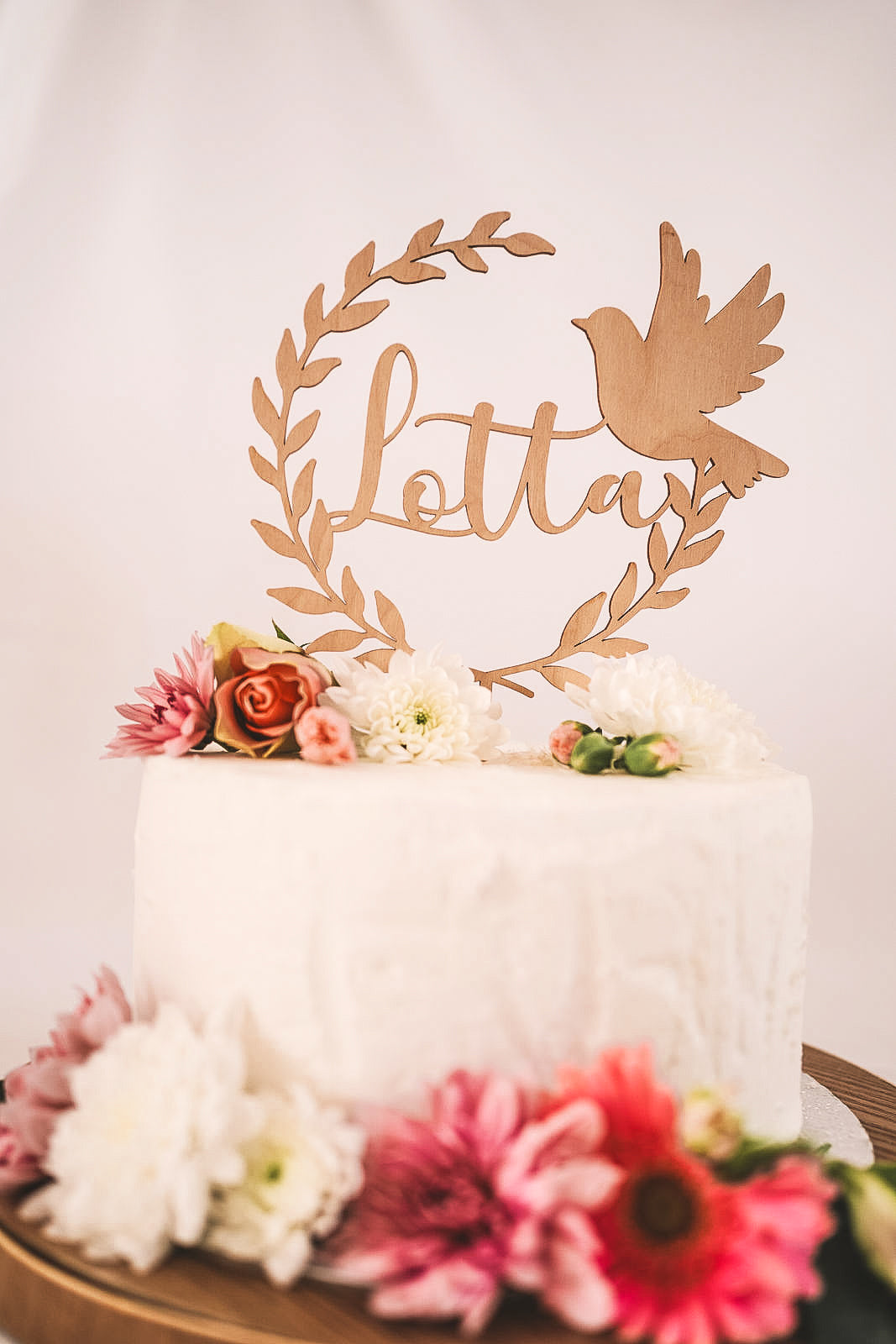 Cake Topper Taube 3/4 Olivenzweig