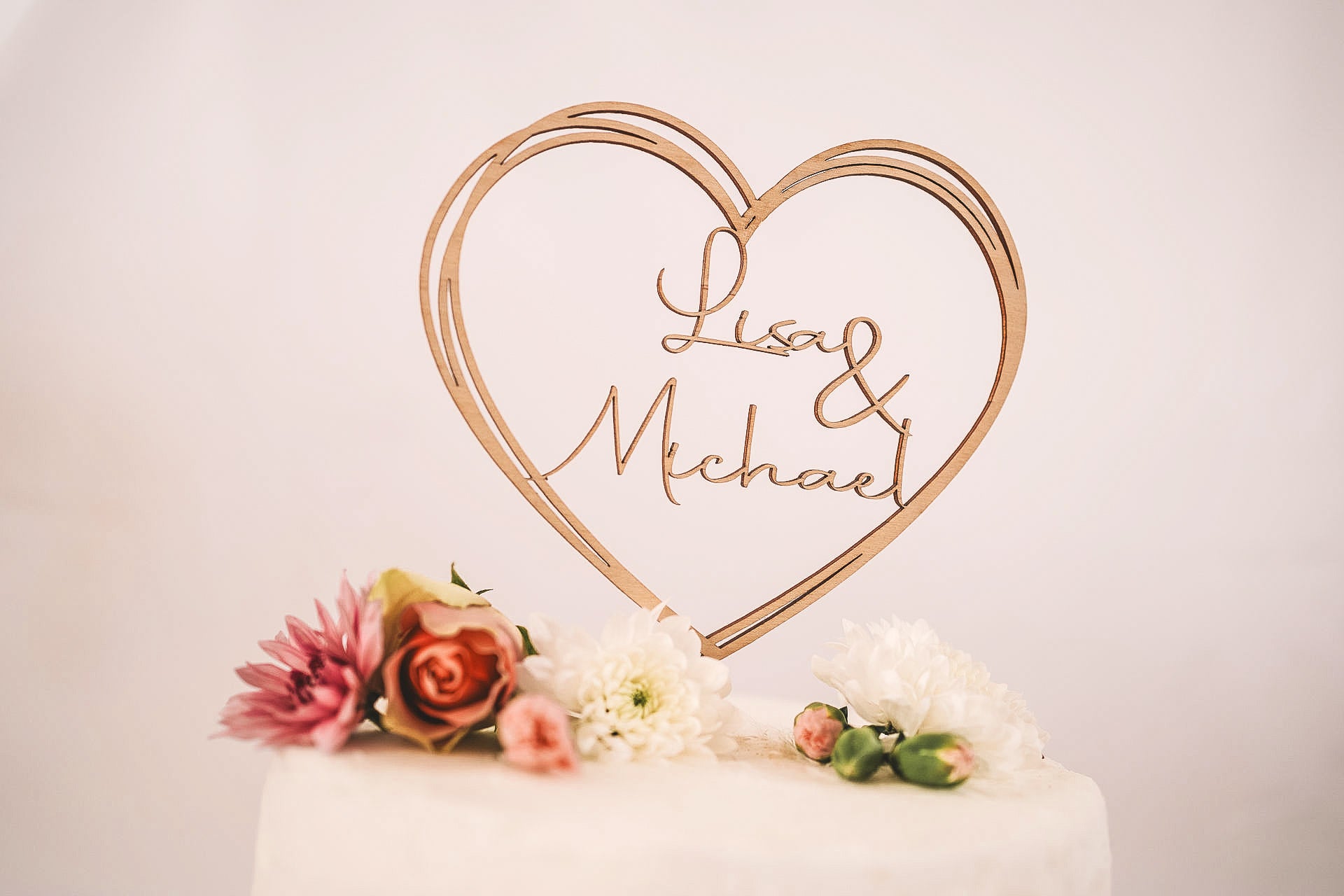 Cake Topper Hochzeitsherz