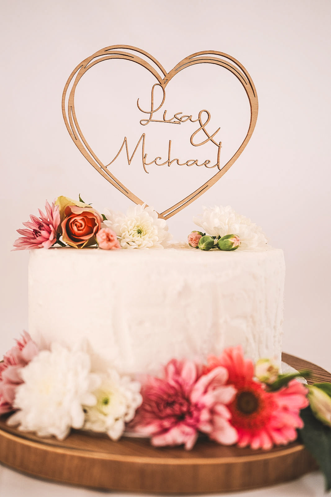 Cake Topper Hochzeitsherz