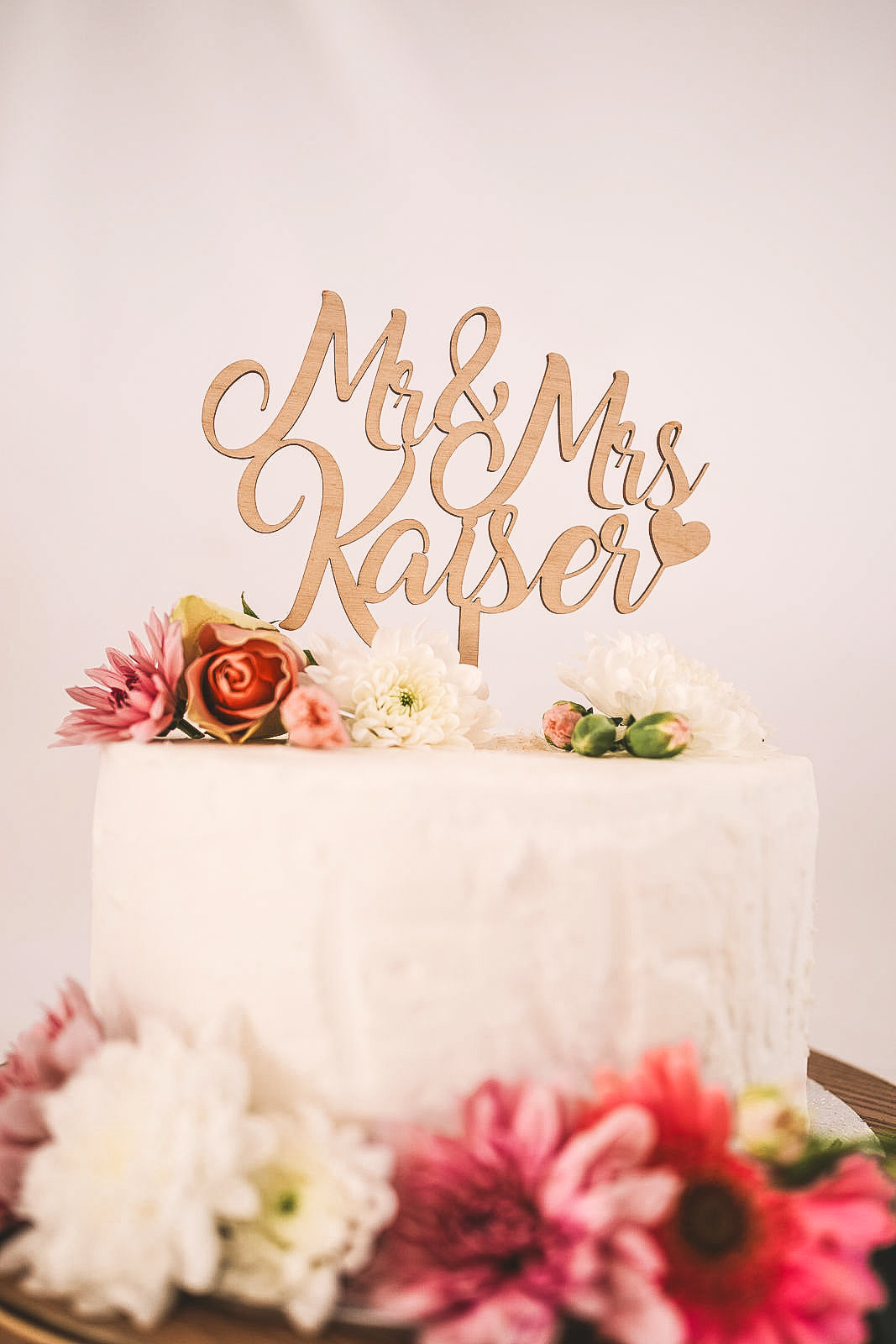 Cake Topper Mr & Mrs "Nachname"