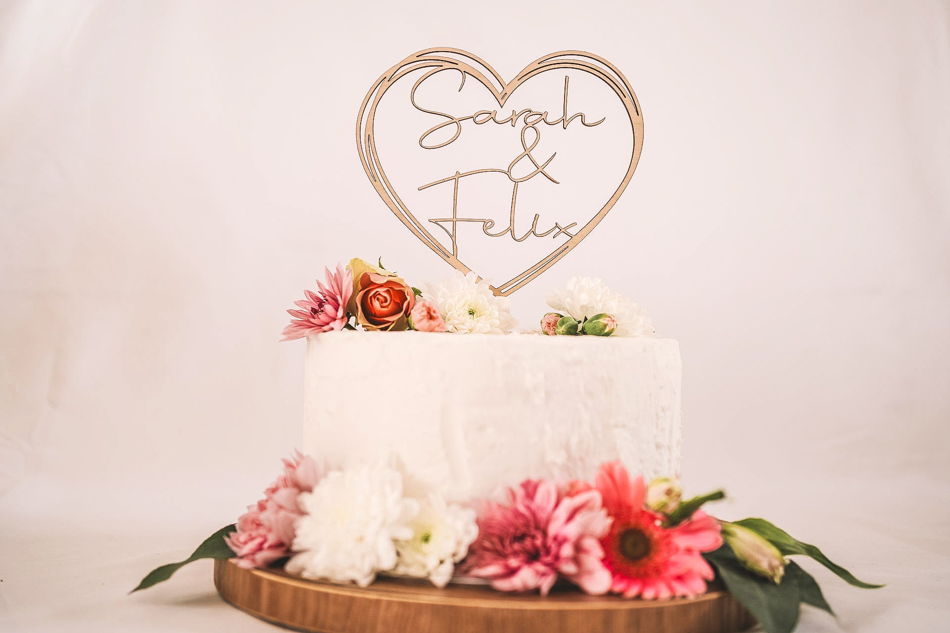 Cake Topper Hochzeitsherz