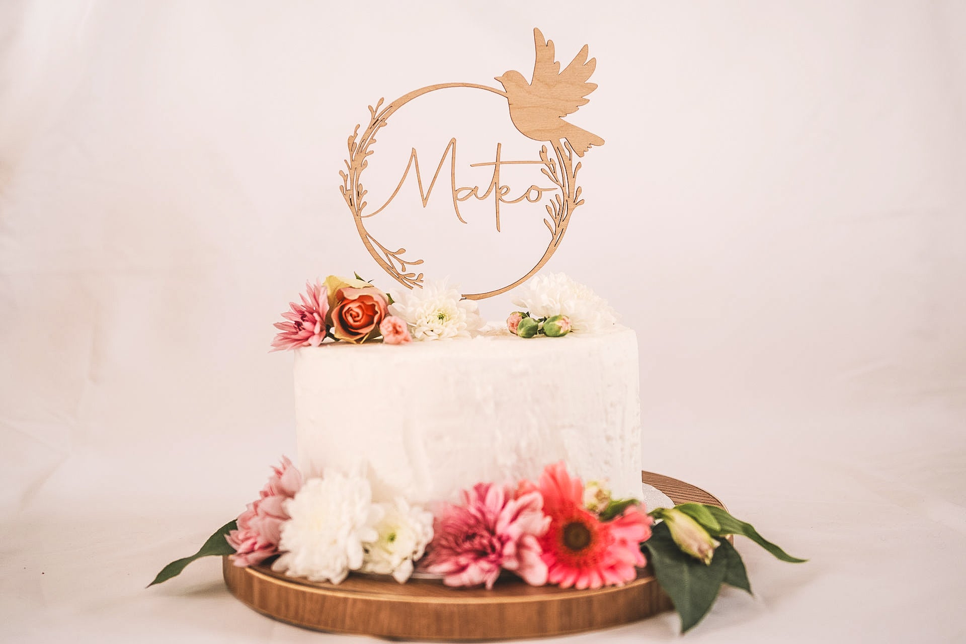 Cake Topper Taube modern Lavendel
