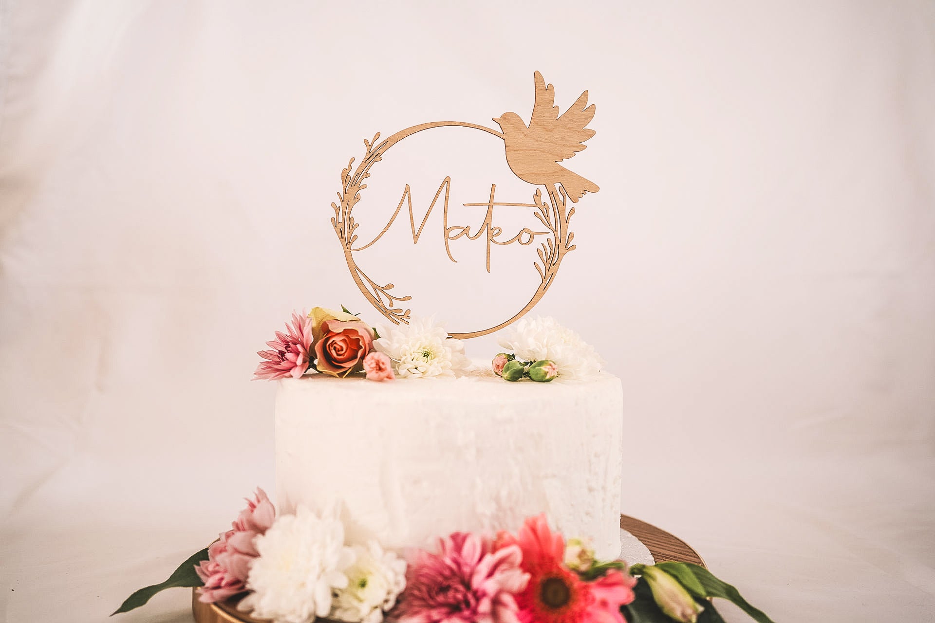 Cake Topper Taube modern Lavendel