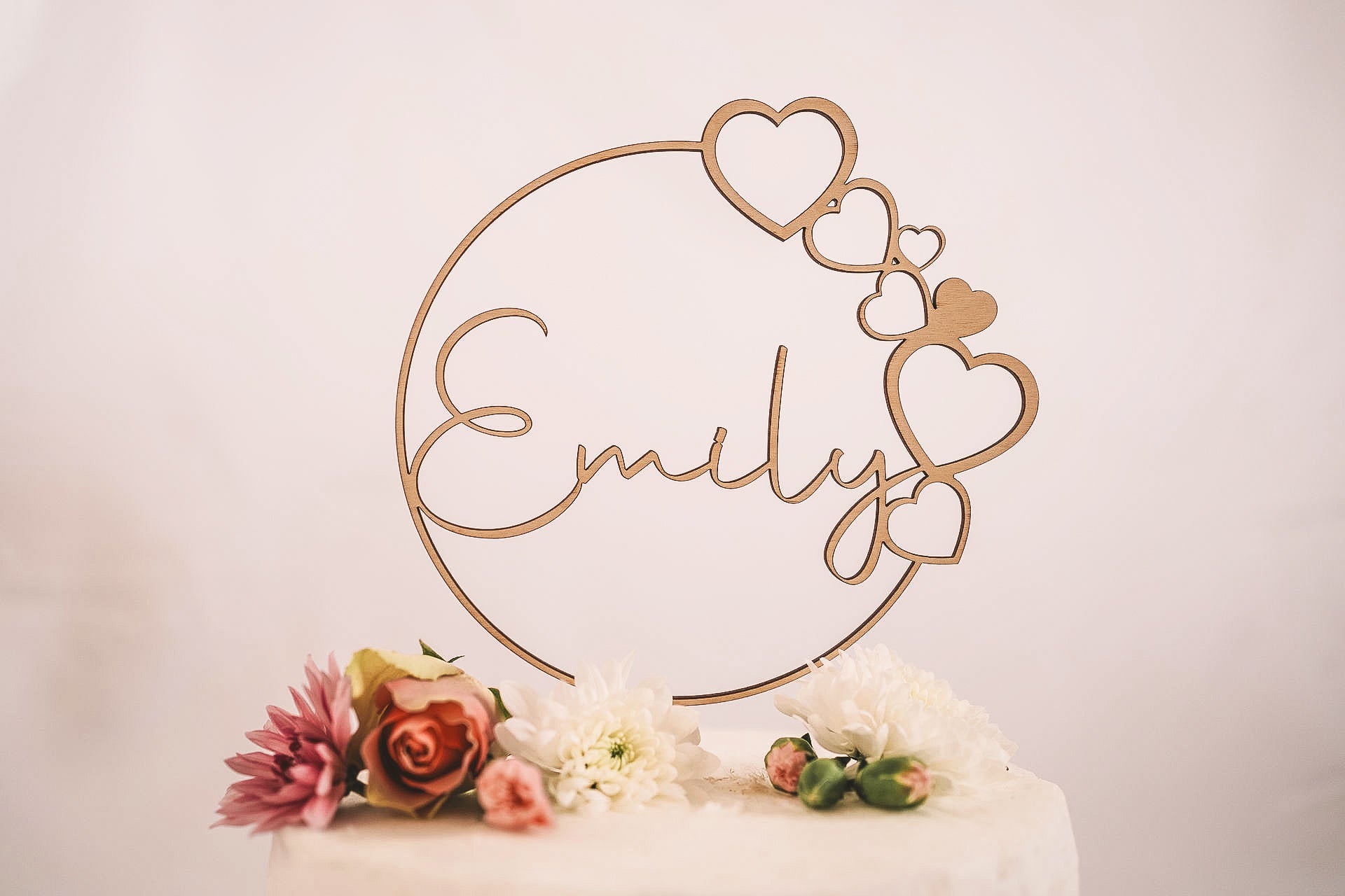 Cake Topper Herzen über Herzen