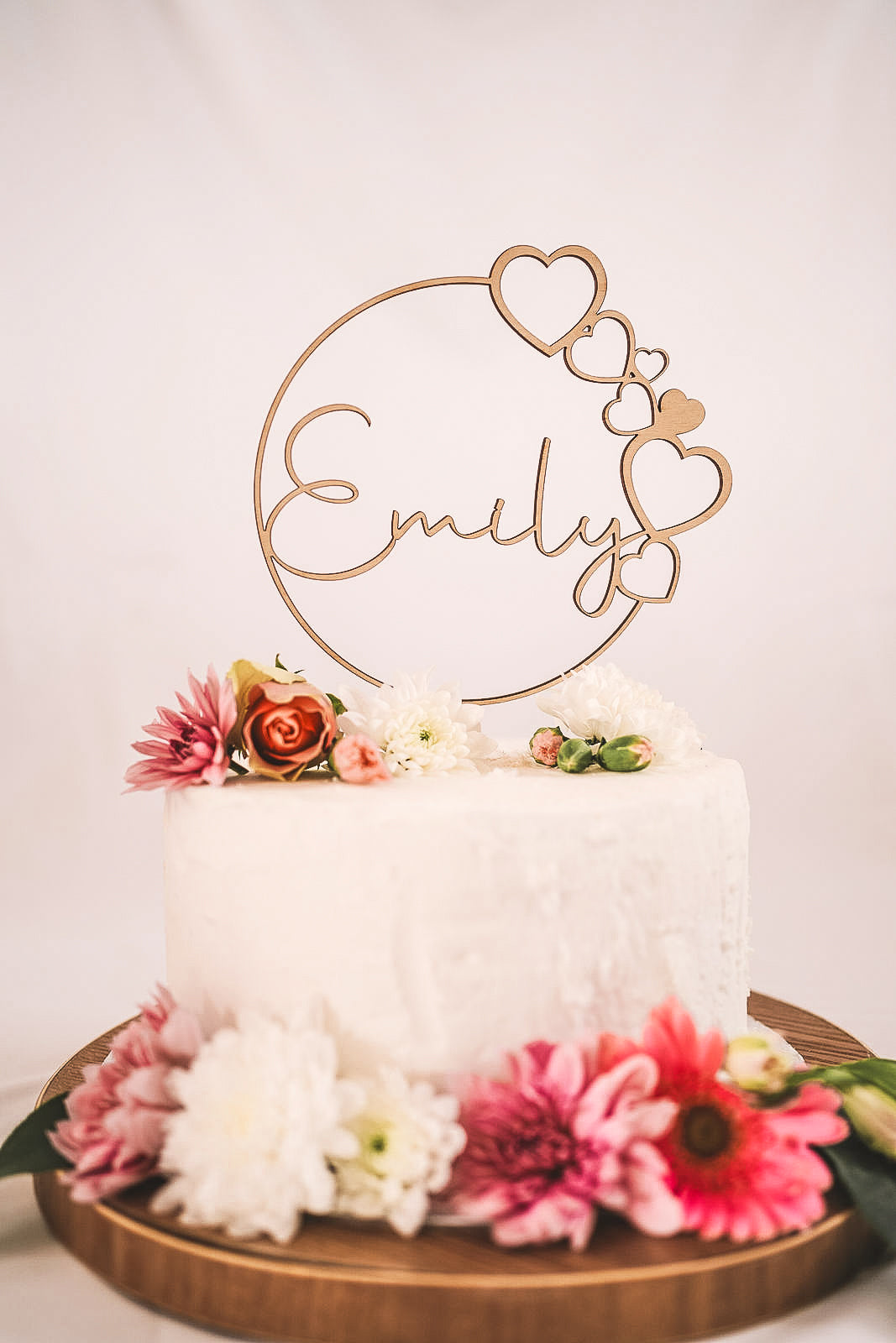 Cake Topper Herzen über Herzen