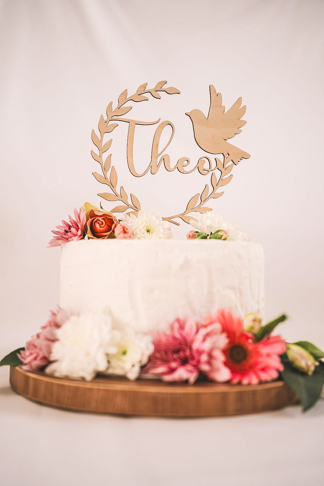 Cake Topper Taube 3/4 Olivenzweig