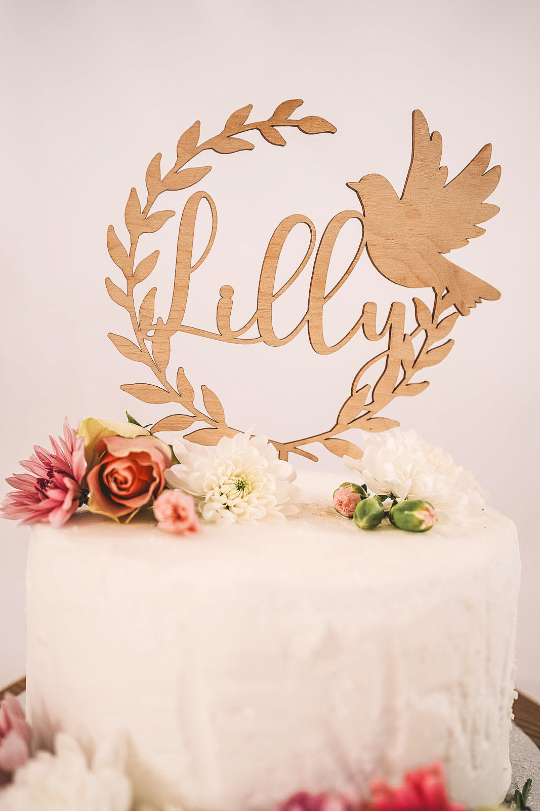 Cake Topper Taube 3/4 Olivenzweig