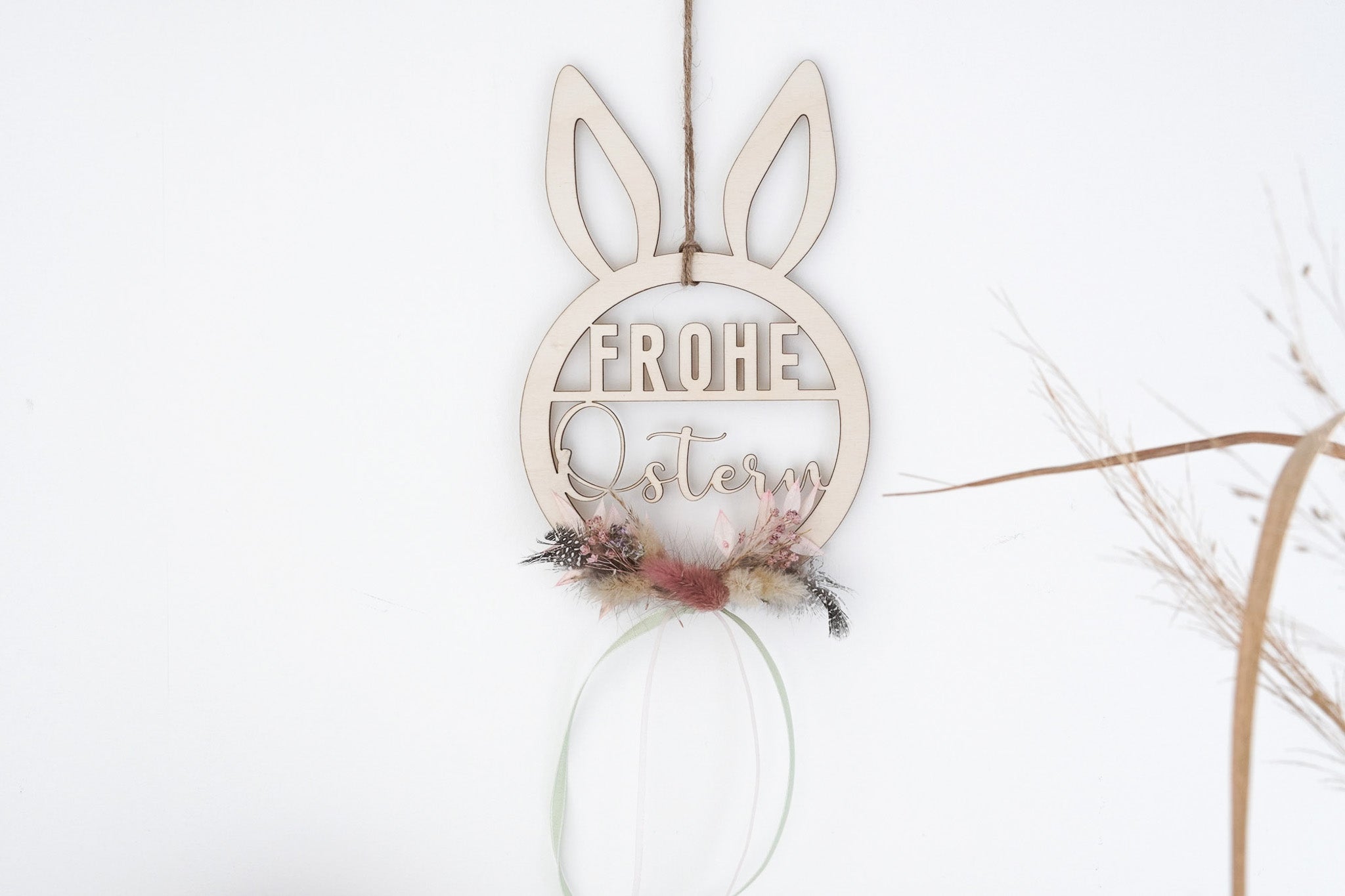 Osterhase I Holzschild Frohe Ostern