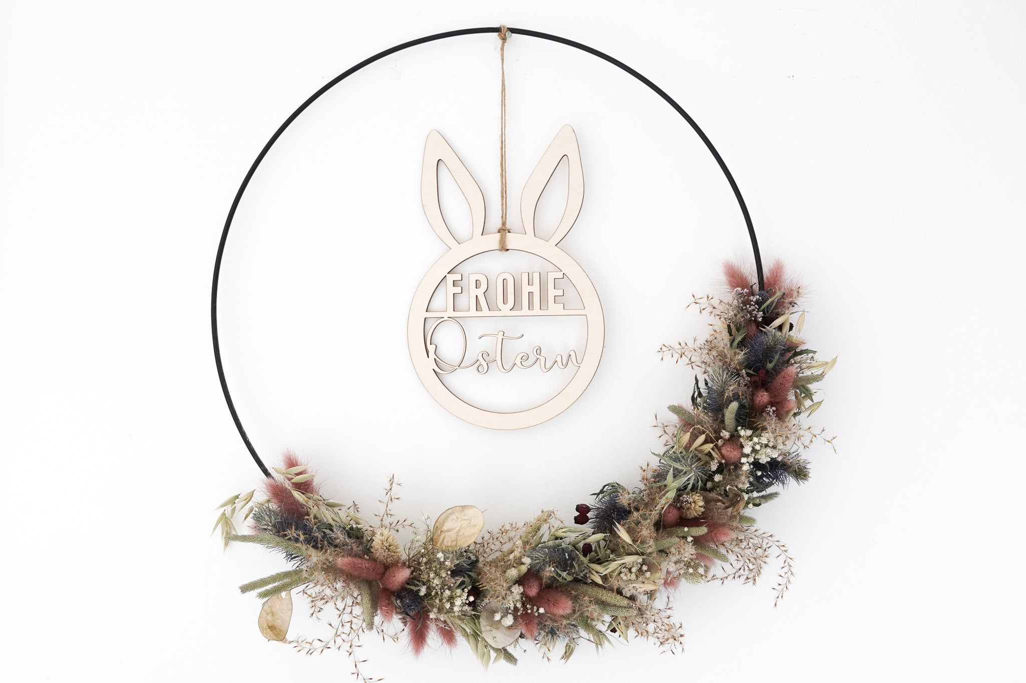 Osterhase I Holzschild Frohe Ostern
