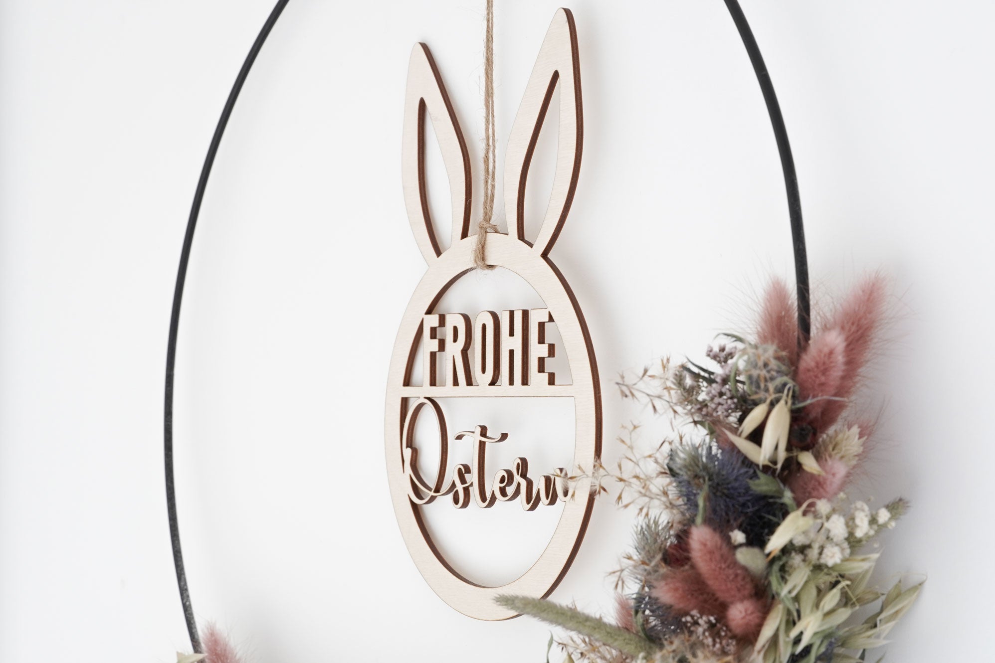 Osterhase I Holzschild Frohe Ostern