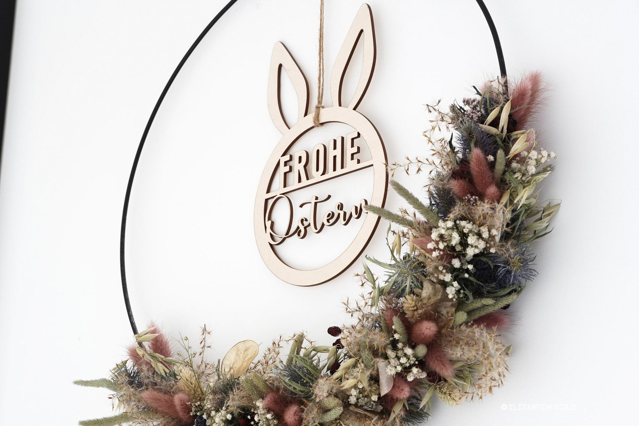 Osterhase I Holzschild Frohe Ostern