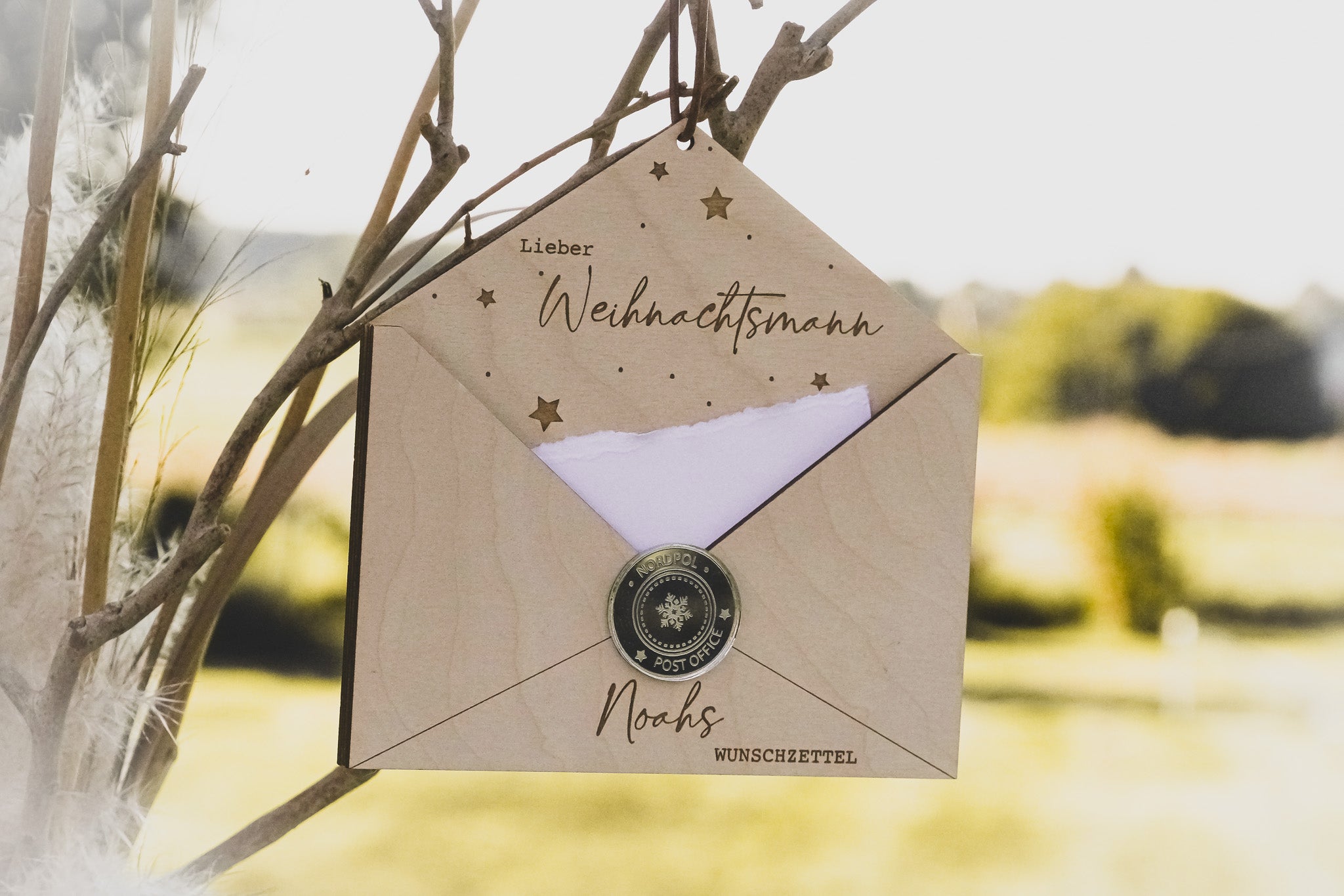 Wunschzettel Briefumschlag Weihnachtsmann & Christkind