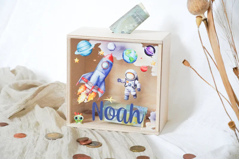 Ersatzdeckel Spardose Kinder I personalisierbar