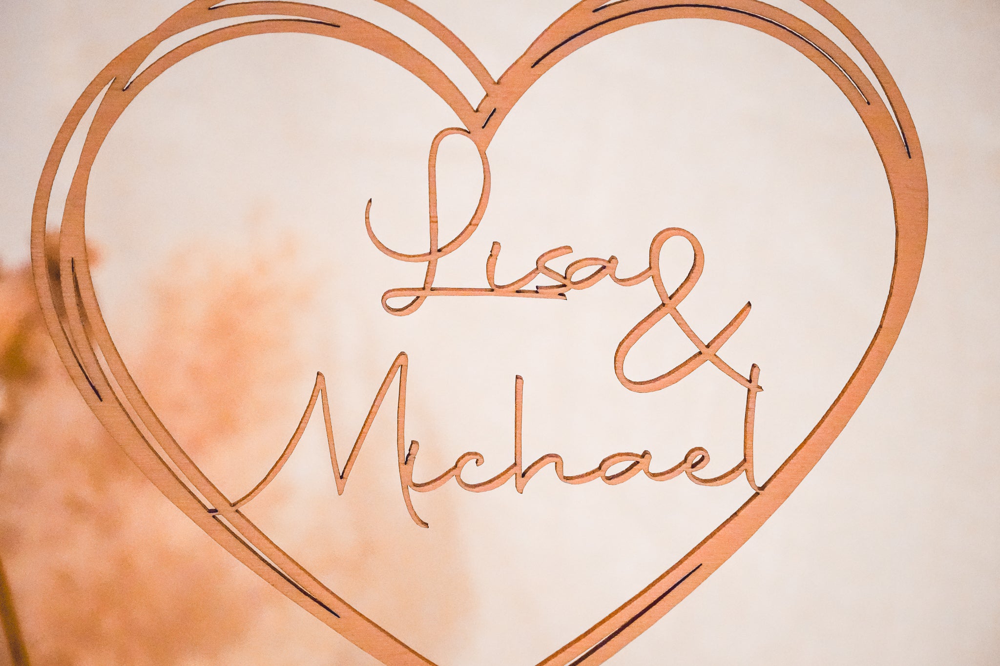 Cake Topper Hochzeitsherz