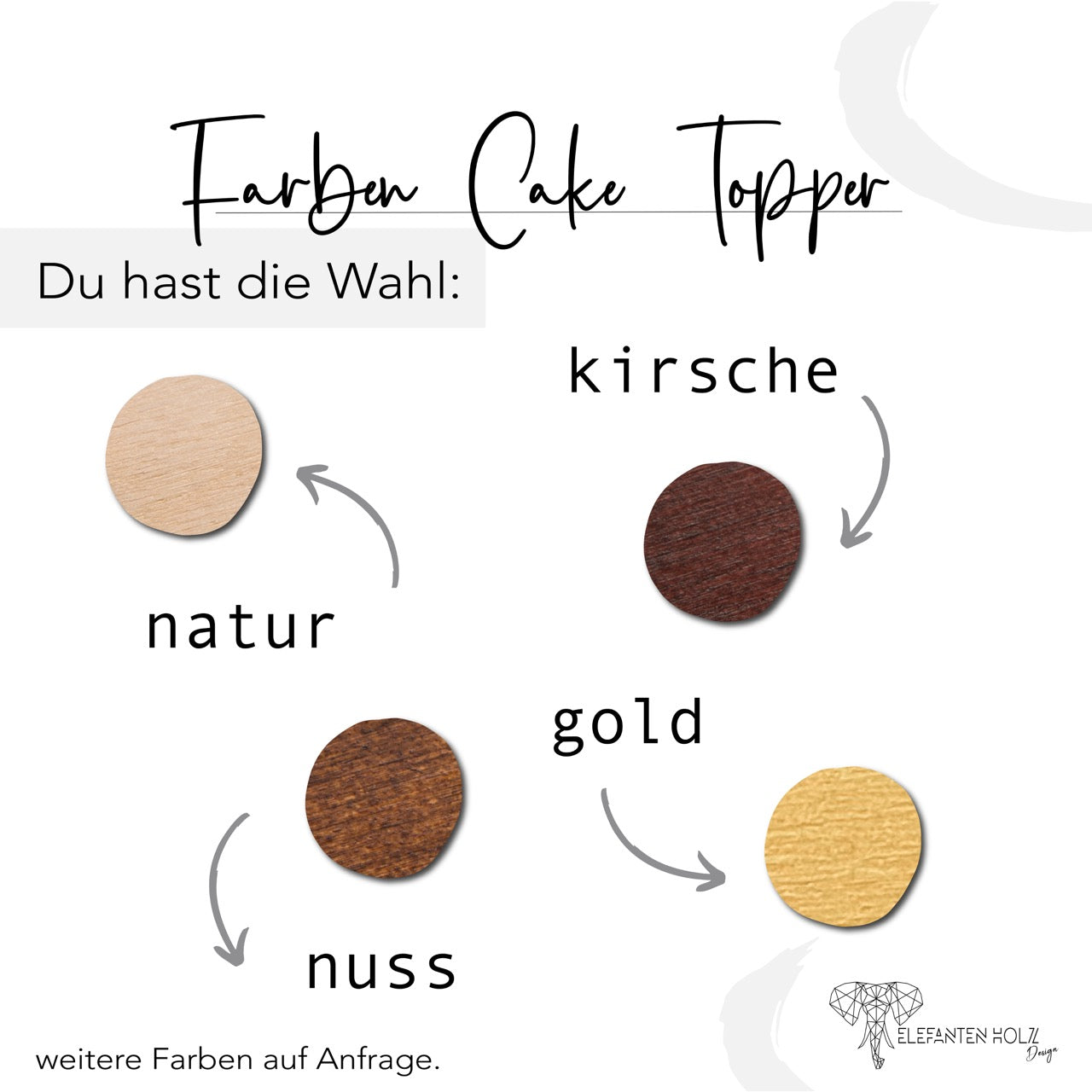 Cake Topper "Name" mit Rehkitz und Wunschzahl