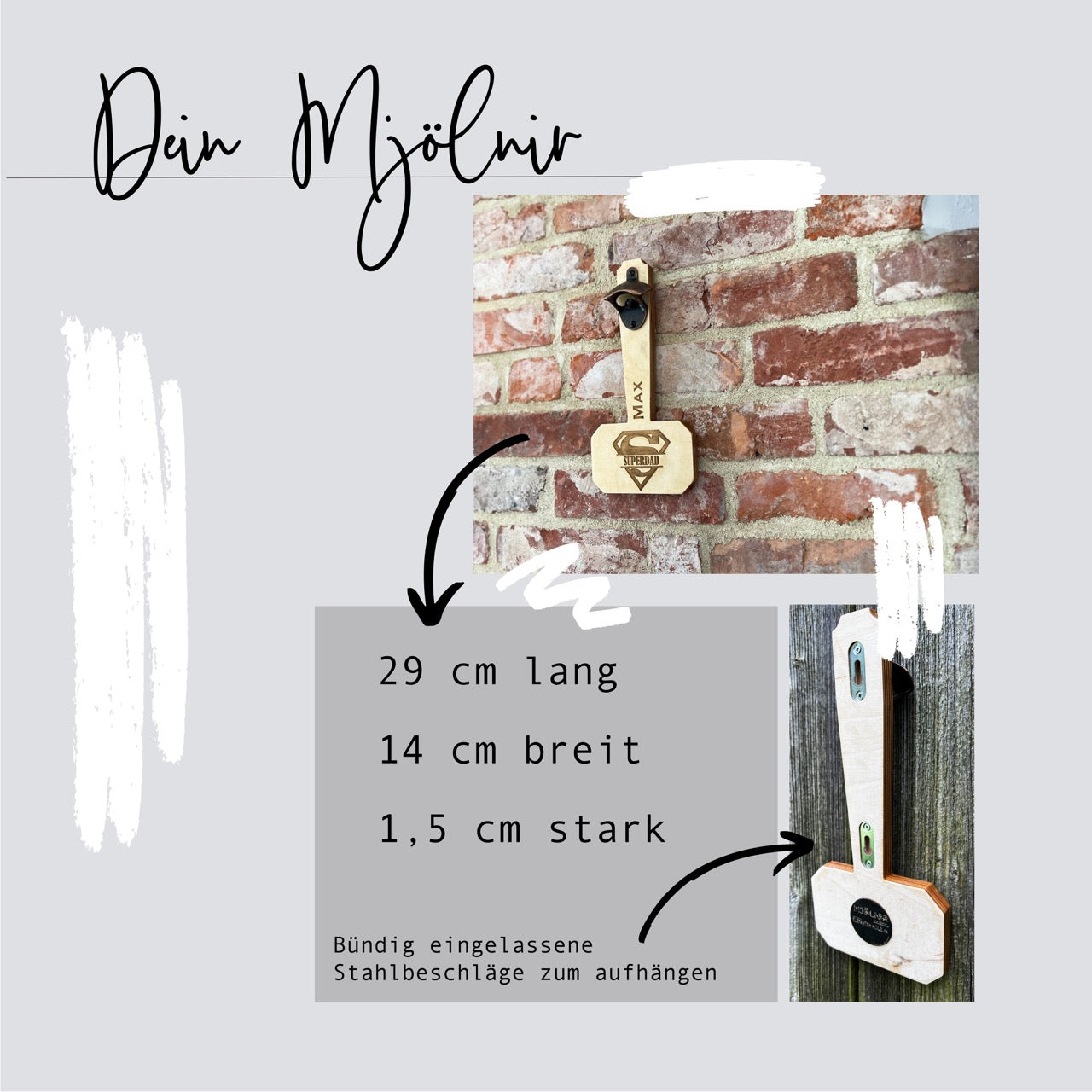 Mjölnir Flaschenöffner im Hammer Design