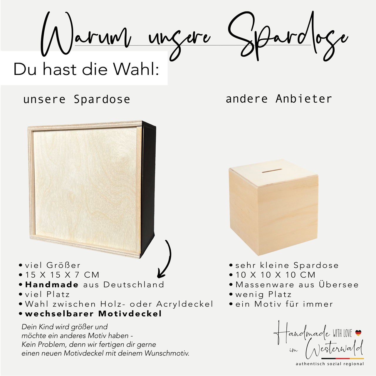 Spardose verschiedene Motive