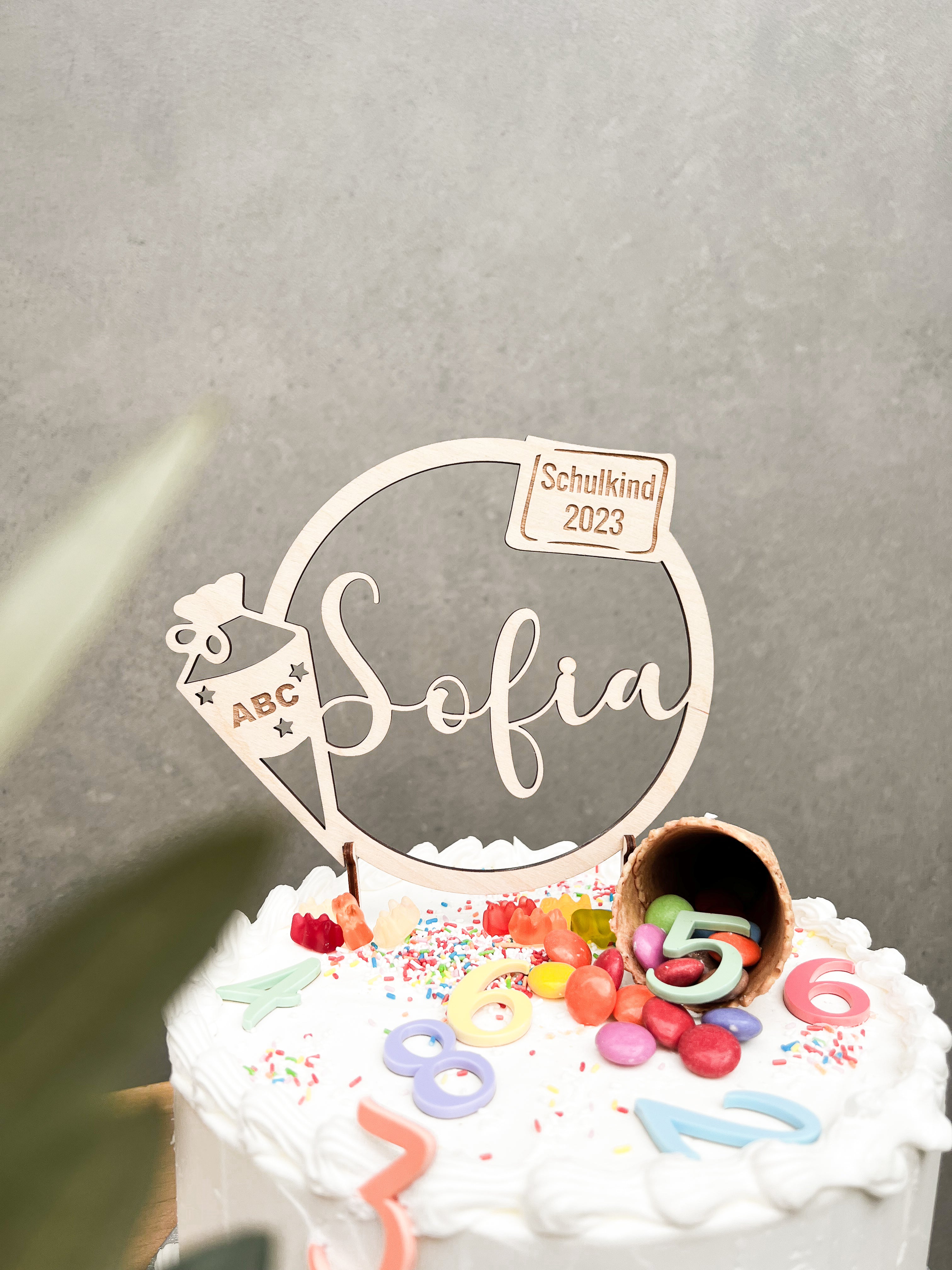 Cake Topper Einschulung I Schulanfang Schulkind 2024