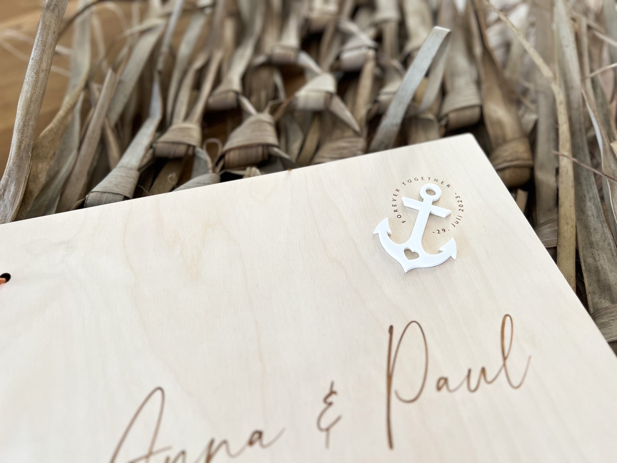 Personalisiertes Gästebuch Maritim zur Hochzeit