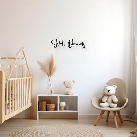 Schriftzug Sweet Dreams für das SChlafzimmer aus HOlz oder Acryl