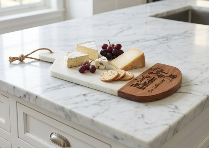 Marmor Brett „The Grillfather" I personalisierbar