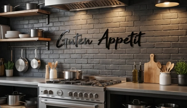 3D Schriftzug "GUTEN APPETiT"