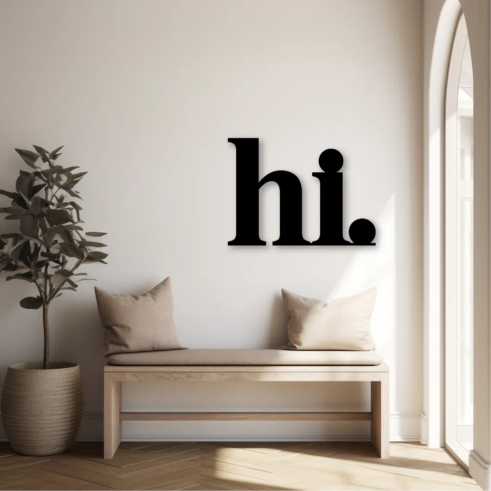 3D Schriftzug "Hi"