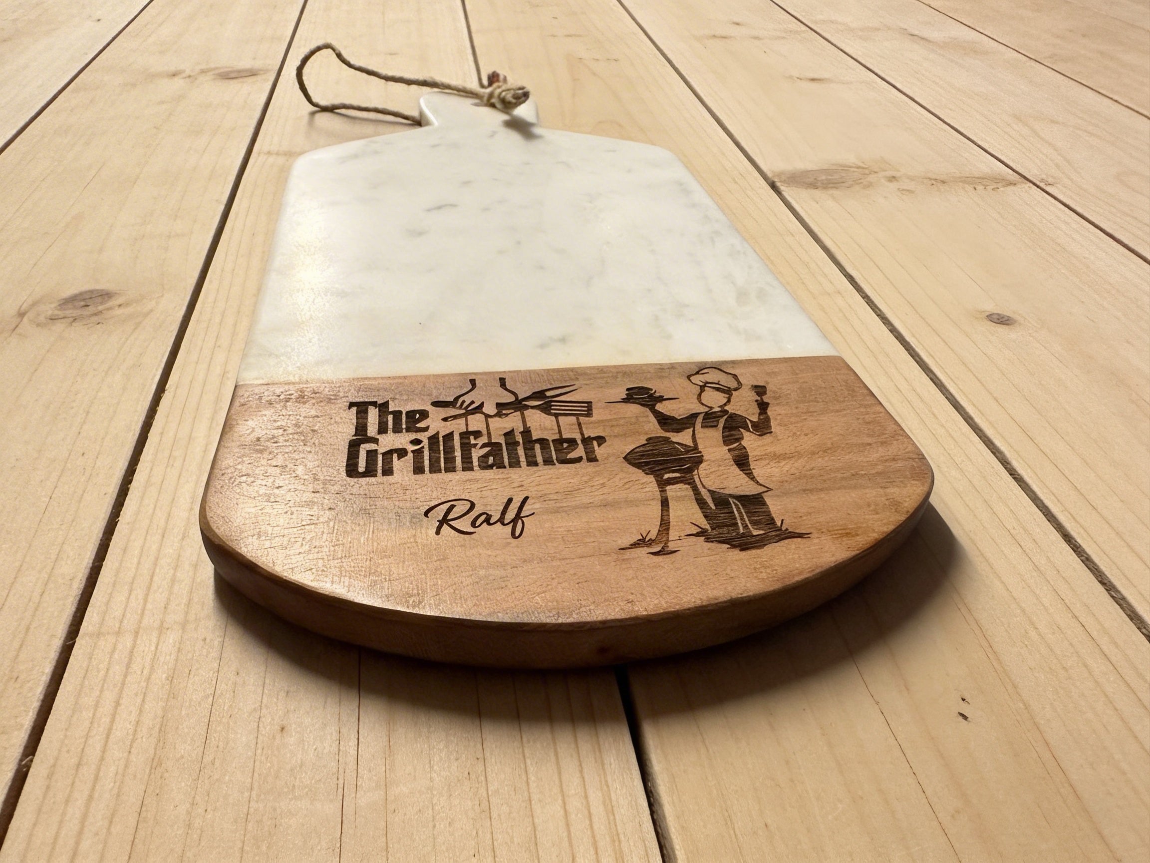 Marmor Brett „The Grillfather" I personalisierbar