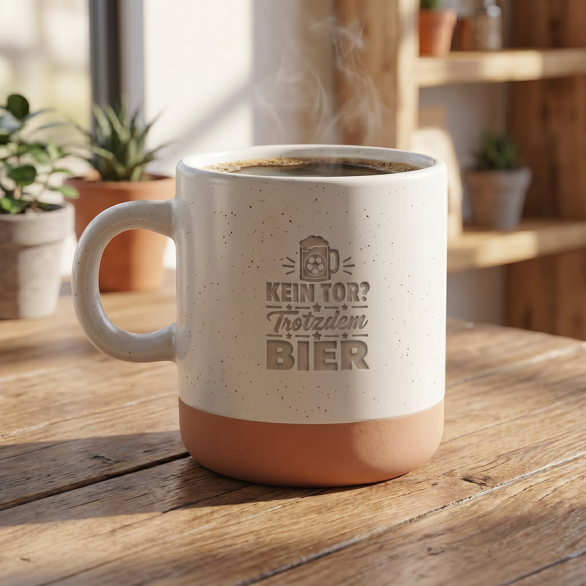 Fußball Tasse | "Kein Tor? Trotzdem Bier"
