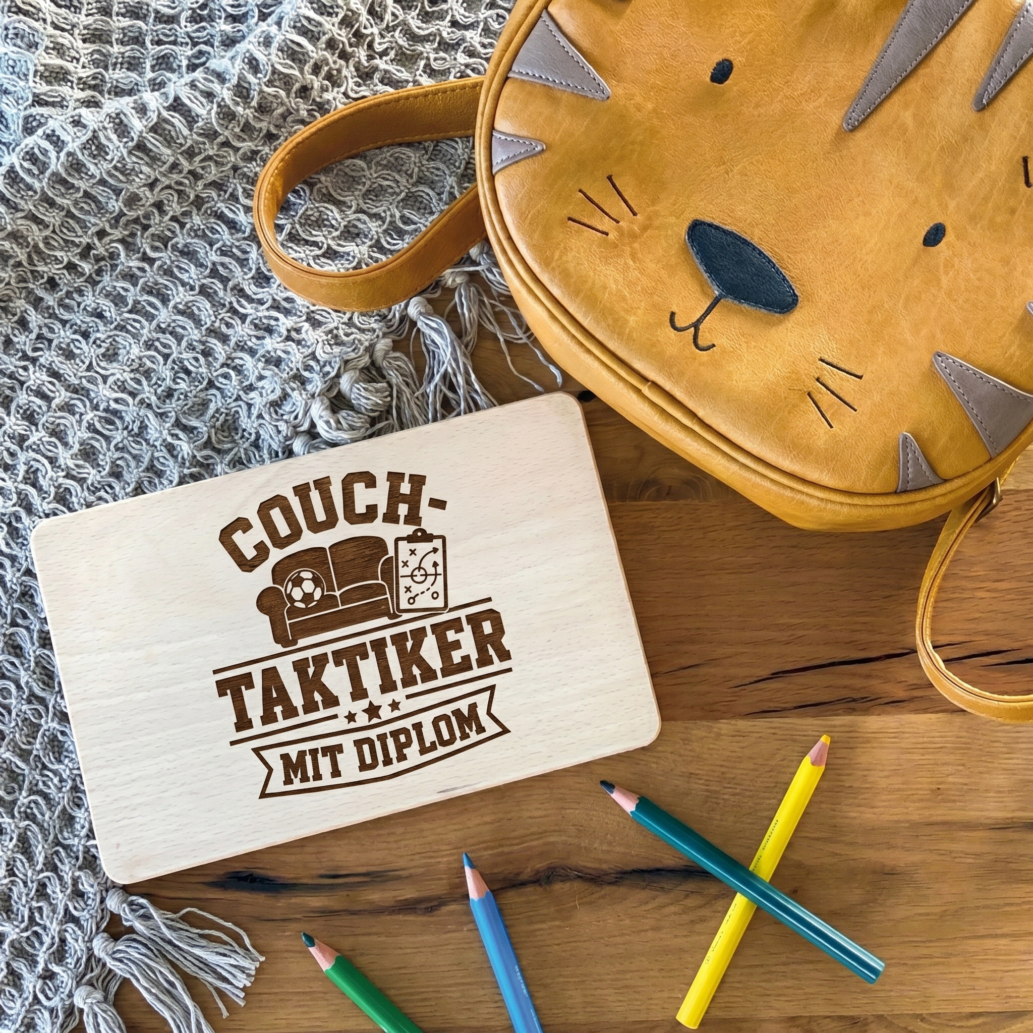 "Couch Taktiker" Holzbrett