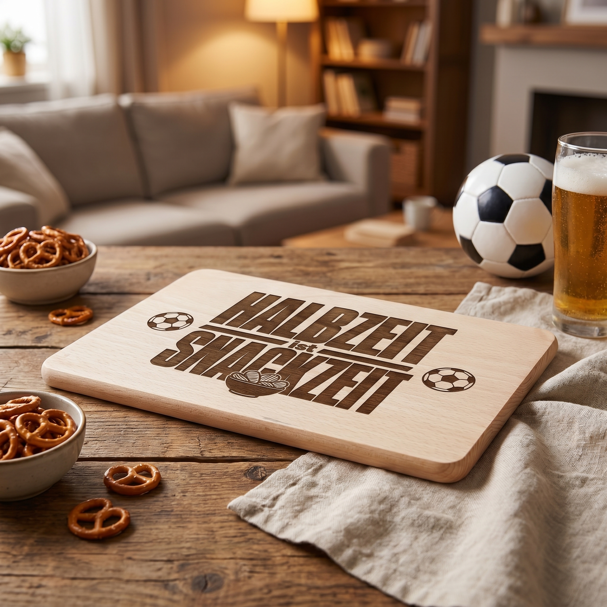 „HALBZEIT ist SNACKZEIT“ Holzbrett