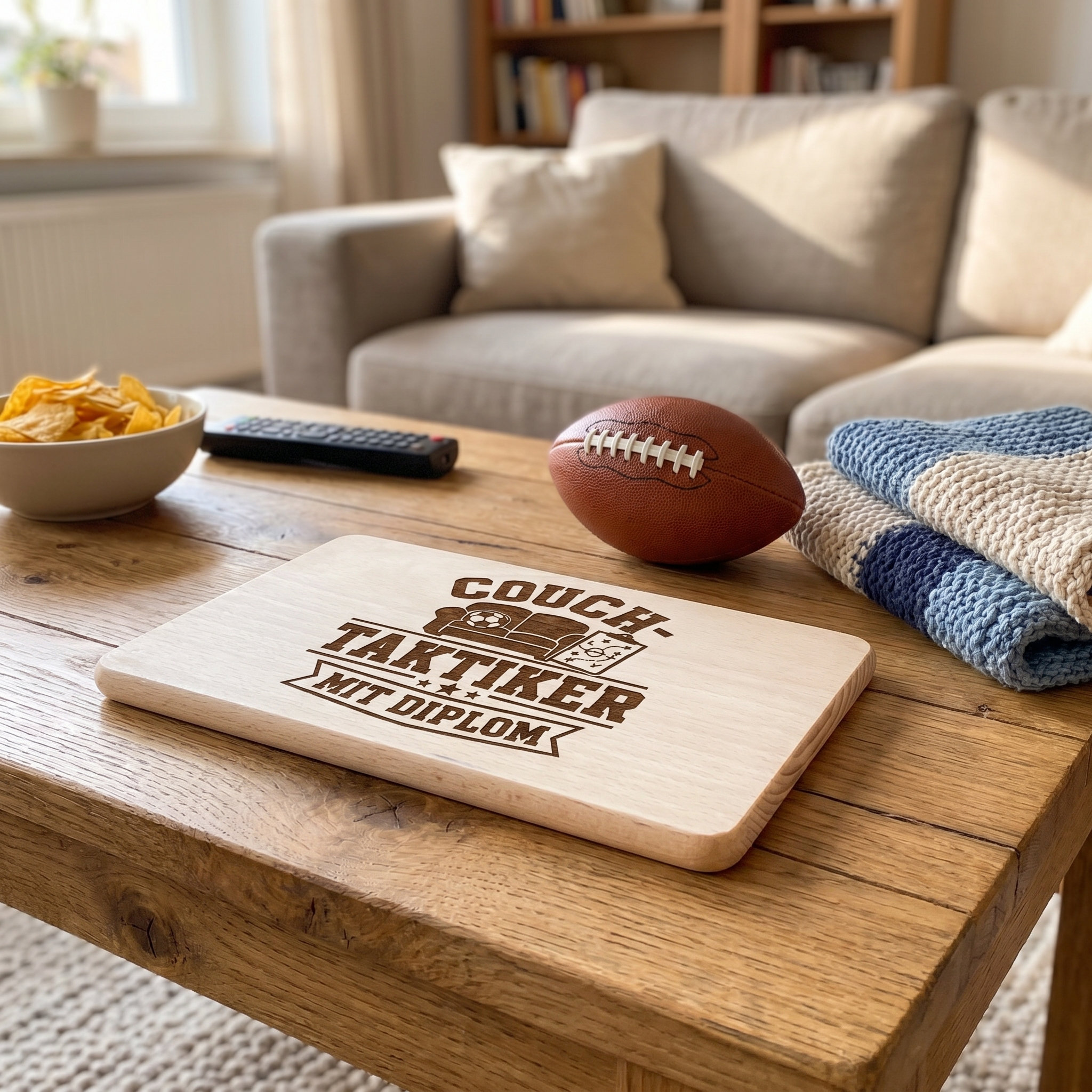 "Couch Taktiker" Holzbrett