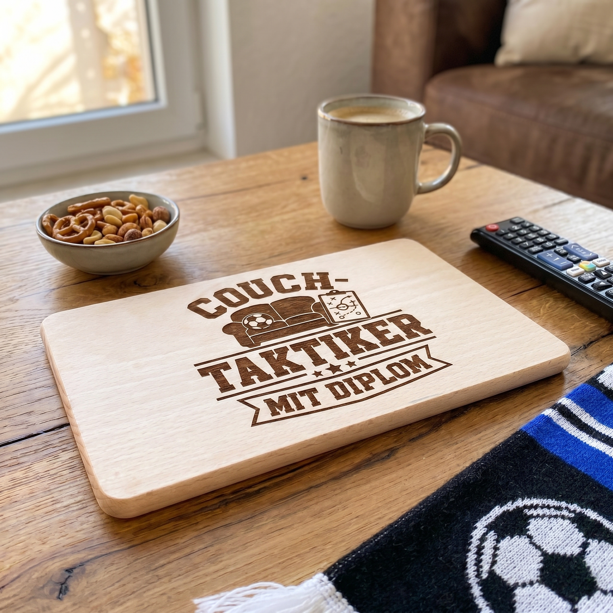 "Couch Taktiker" Holzbrett