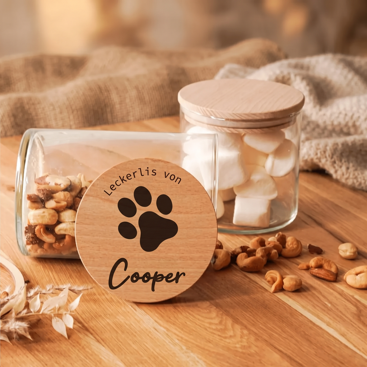 Personalisiertes Leckerli-Glas für Hund & Katze – mit Name