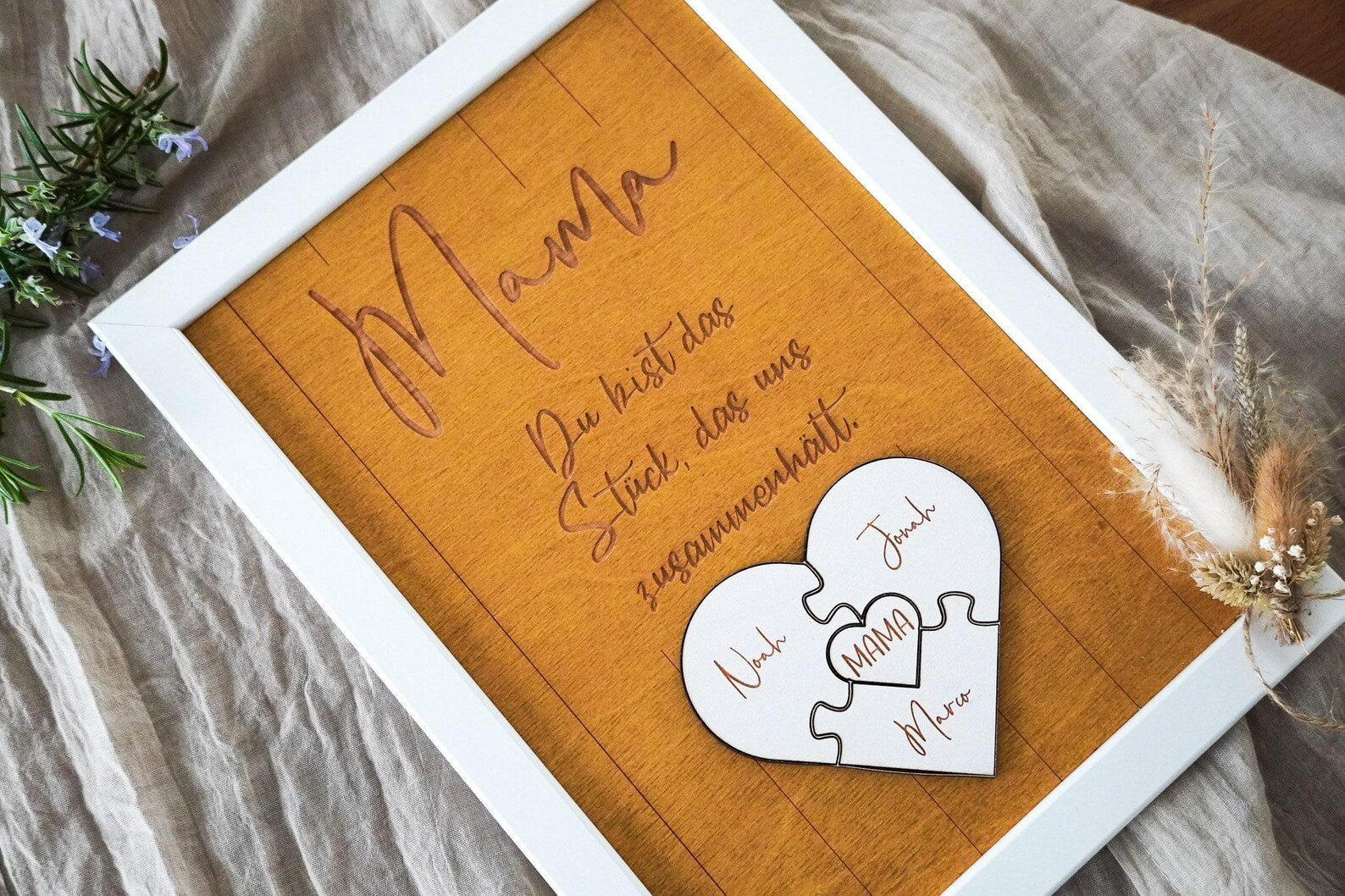Muttertagsgeschenk Bilderrahmen personalisiert