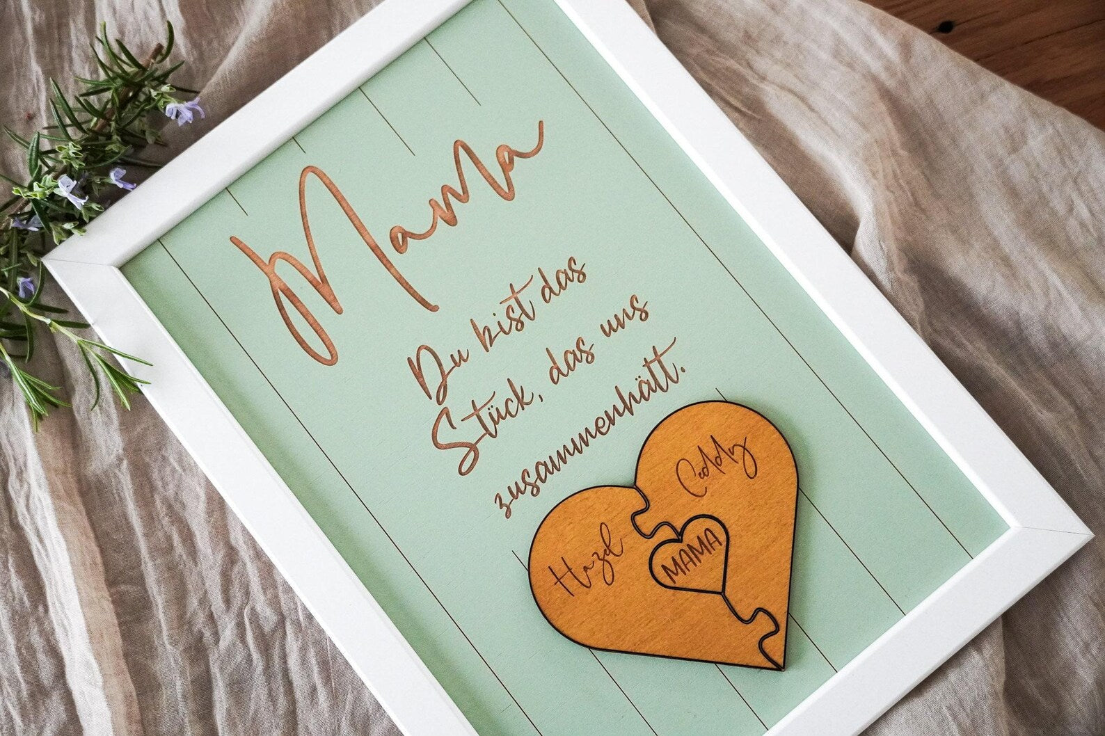 Muttertagsgeschenk Bilderrahmen personalisiert