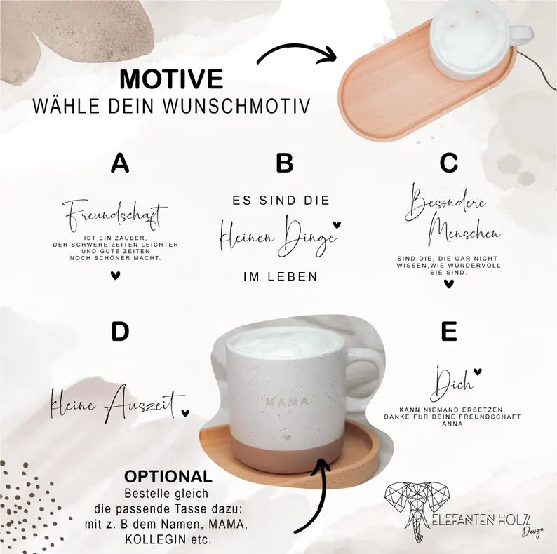 Beste Freundin persönliches Geschenk | Tablett mit Gravur Freundschaft