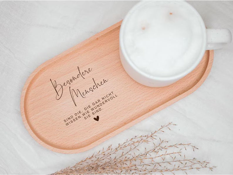 Beste Freundin persönliches Geschenk | Tablett mit Gravur Freundschaft