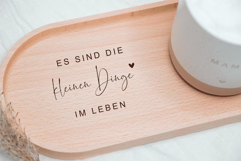 Beste Freundin persönliches Geschenk | Tablett mit Gravur Freundschaft