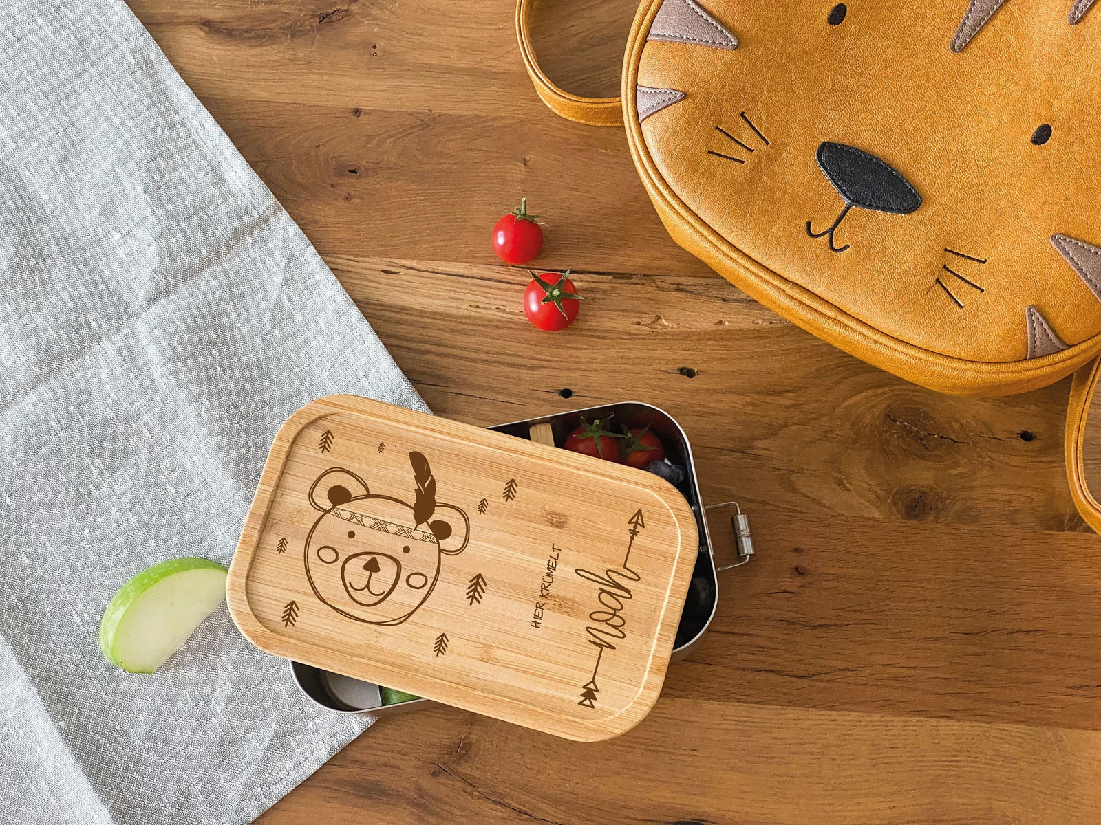 Brotdose Bär Edelstahl I personalisiert