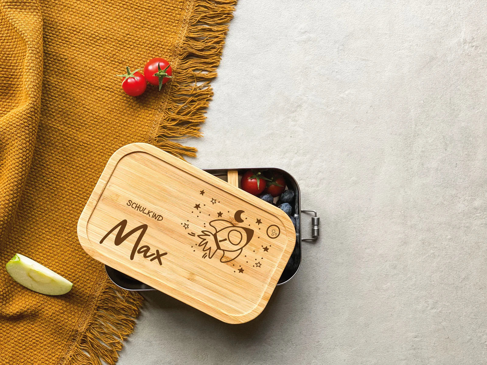 Brotdose Rakete Edelstahl I personalisiert