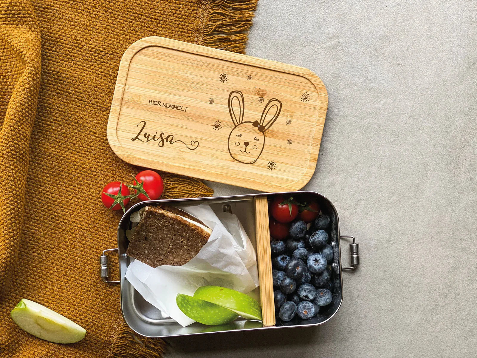 Kinder Brotdose Edelstahl verschiedene Motive I personalisiert