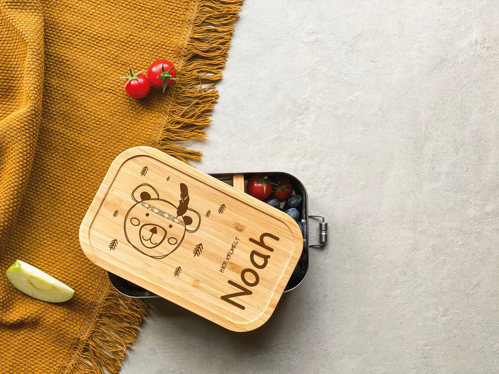 Brotdose Bär Edelstahl I personalisiert