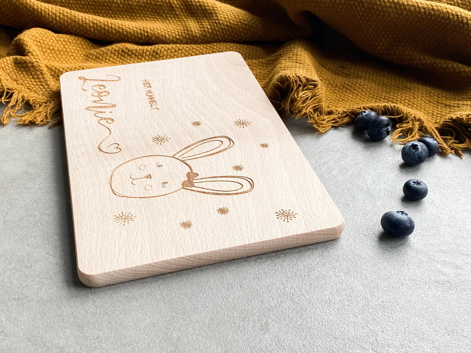 Frühstücksbrettchen Kinder Hase I personalisierbar