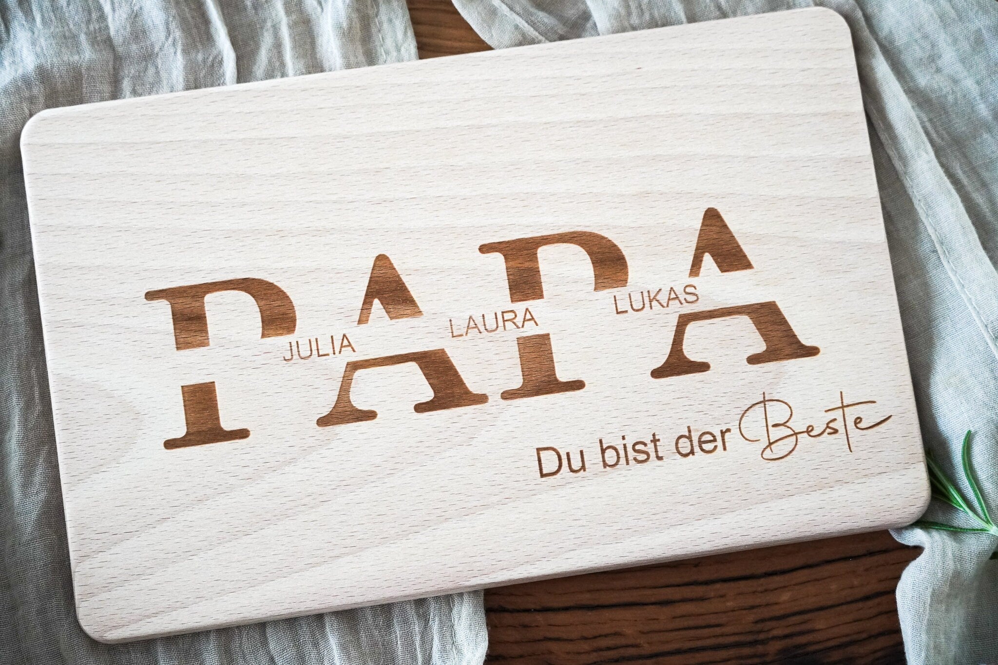 Frühstücksbrett für Papa | Vatertagsgeschenk